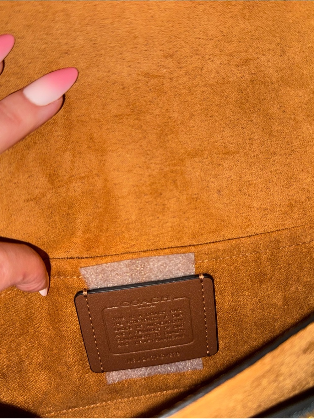Coach Black Leather and Signature Canvas Crossbody with Gold Chain - Picture 5 of 5